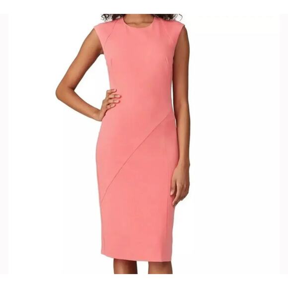 Black Halo Dresses & Skirts - BLACK HALO Samoa Sheath in Carnival Cap Sleeve Dress Pink Size 4
